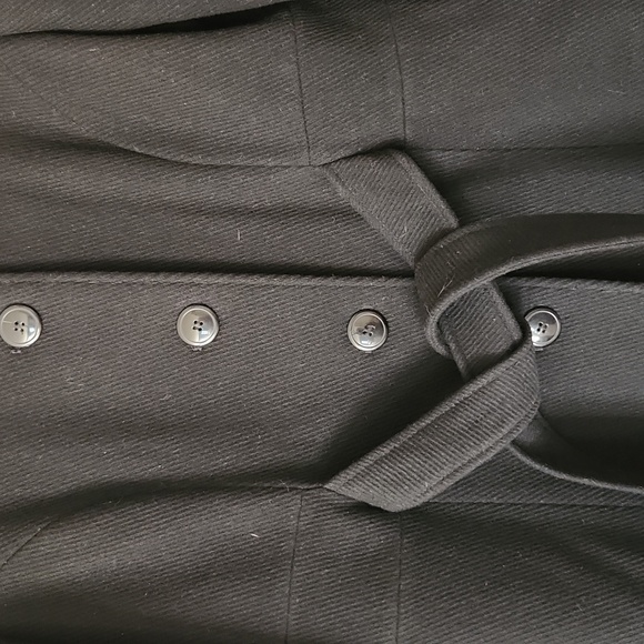 Harold's Black Trench/Pea Coat Large - Picture 2 of 7